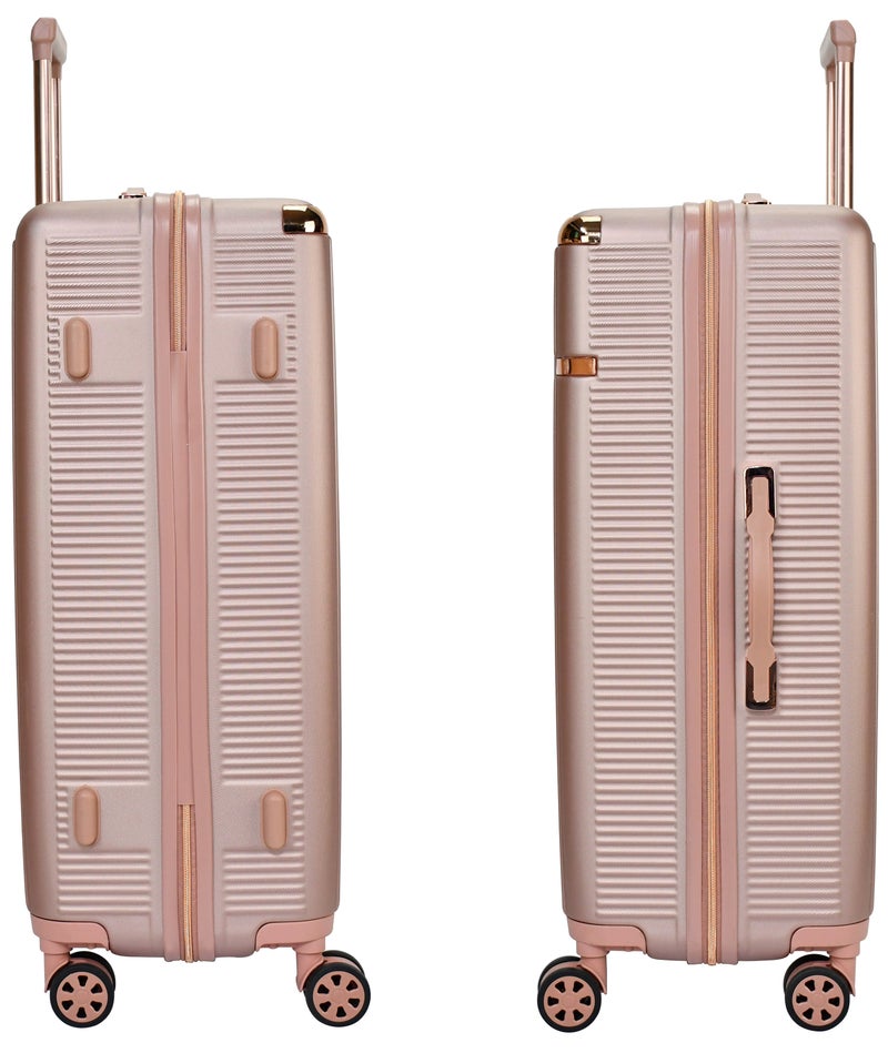 SENATOR Hard Case Extra Large Checked Luggage Trolley For Unisex ABS Lightweight 4 Double Wheeled Suitcase With Built In TSA Type Lock A5123 Rose Gold - Image 5